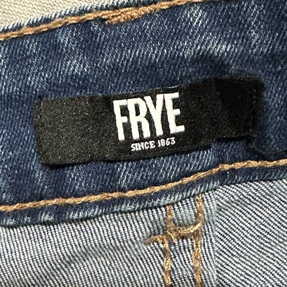 Frye Straight Leg Jeans Women’s Size 28x30 High Rise Medium Wash Stretch Denim - Picture 3 of 16